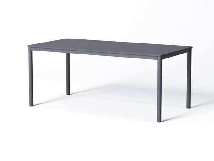 PIPE - Rectangular steel and MDF top table _ grado design